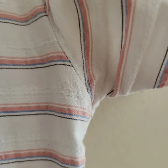 Christy Dawn Rare Pink Blue Stripe Dress Small - Picture 8 of 8